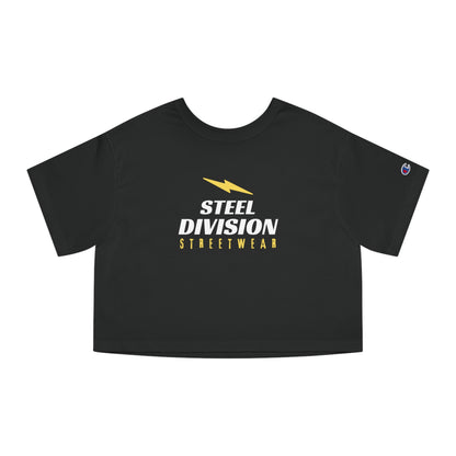 Steel Division  Women's "Lightning" Cropped T-Shirt